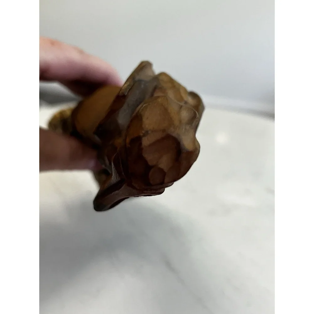 Vtg Hand Carved Wood Pelican Sculpture Driftwood Coastal Nautical Folk Art